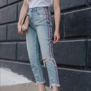 Abercrombie distressed light wash jeans
